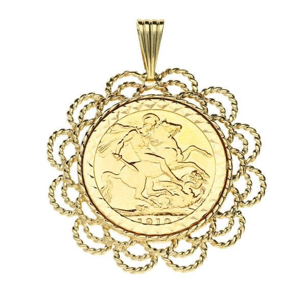 1910 Full Sovereign King Edward VII Pendant - 8.8g