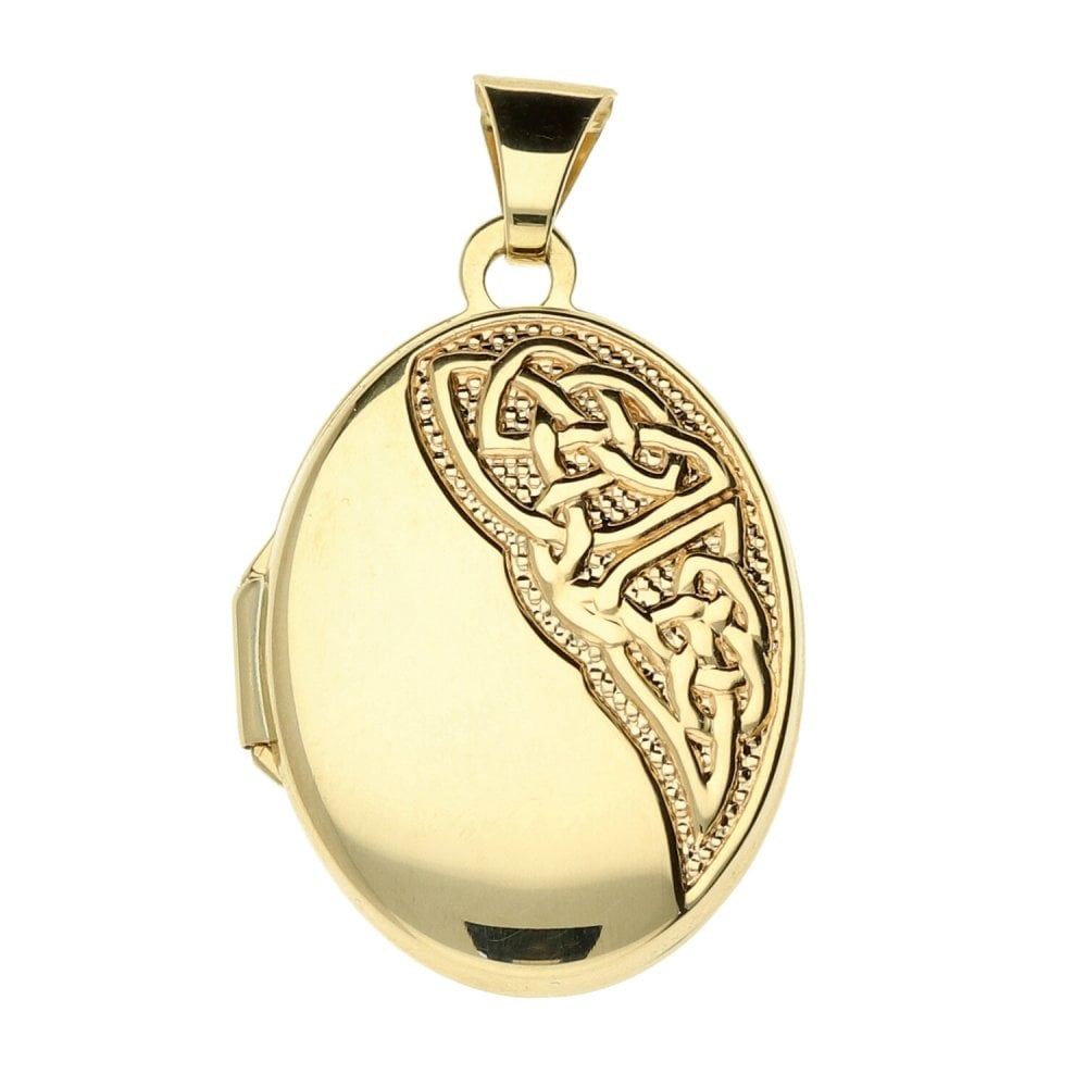 9ct Yellow Gold Oval Pendant Locket-1.9g