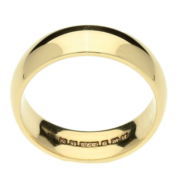 9ct Yellow Gold Ladies Wedding Band- Size O1/2