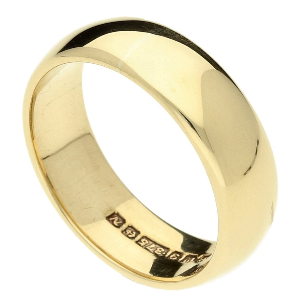 9ct Yellow Gold Ladies Wedding Band- Size O1/2