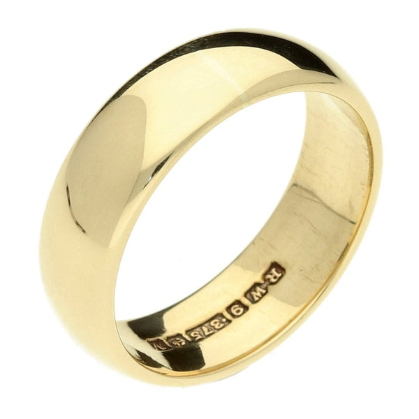 9ct Yellow Gold Ladies Wedding Band- Size O1/2