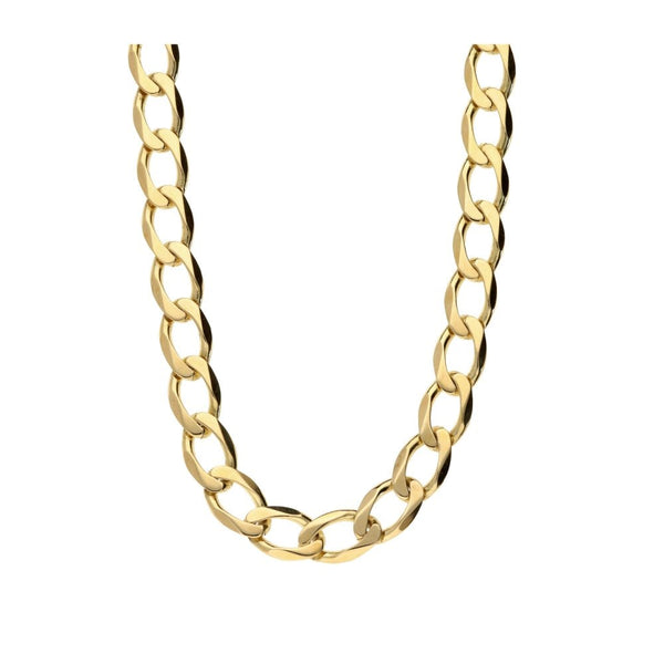 9ct Yellow Gold Gents Curb Chain 21"