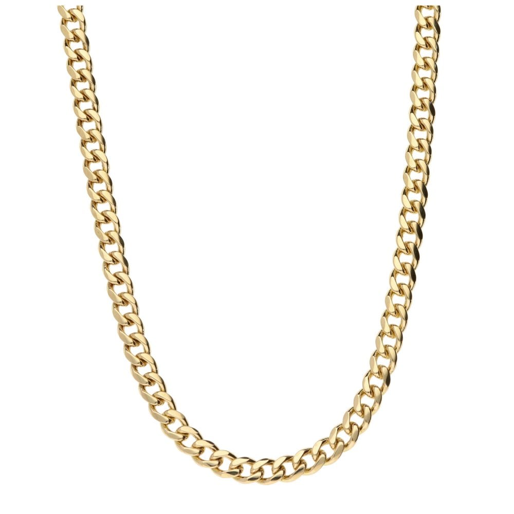 9ct Yellow Gold Ladies Curb Chain 18" -12.4g