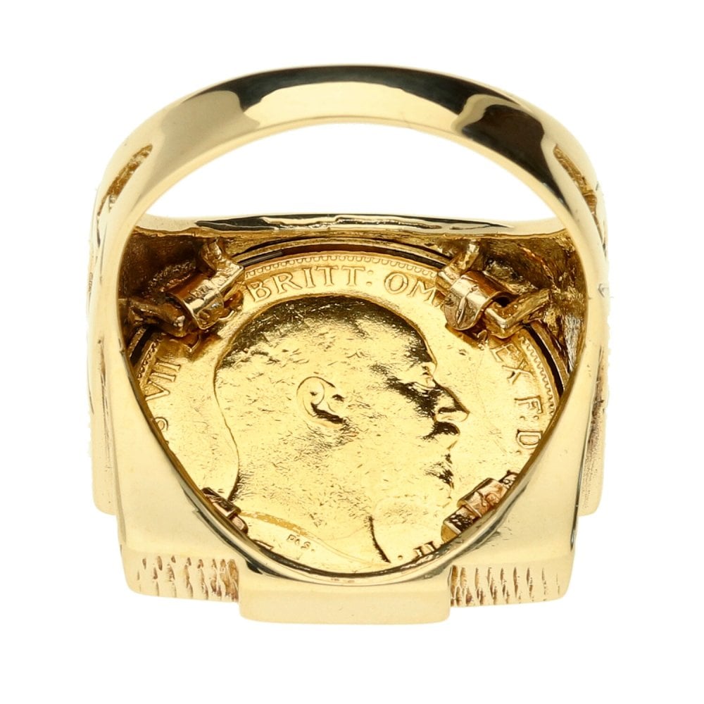 1909 King Edward VII Half Sovereign Ring - 11.3g S1/2