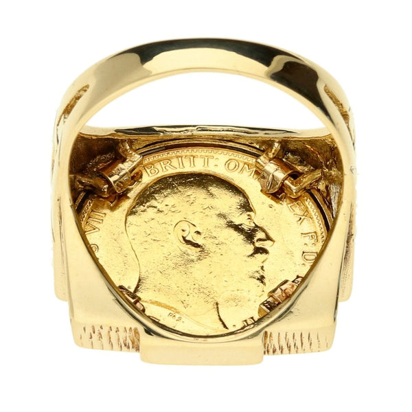 1909 King Edward VII Half Sovereign Ring - 11.3g S1/2