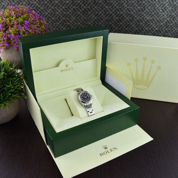 Oyster Perpetual 176234 - Ladies Watch - Black Dial - 2009