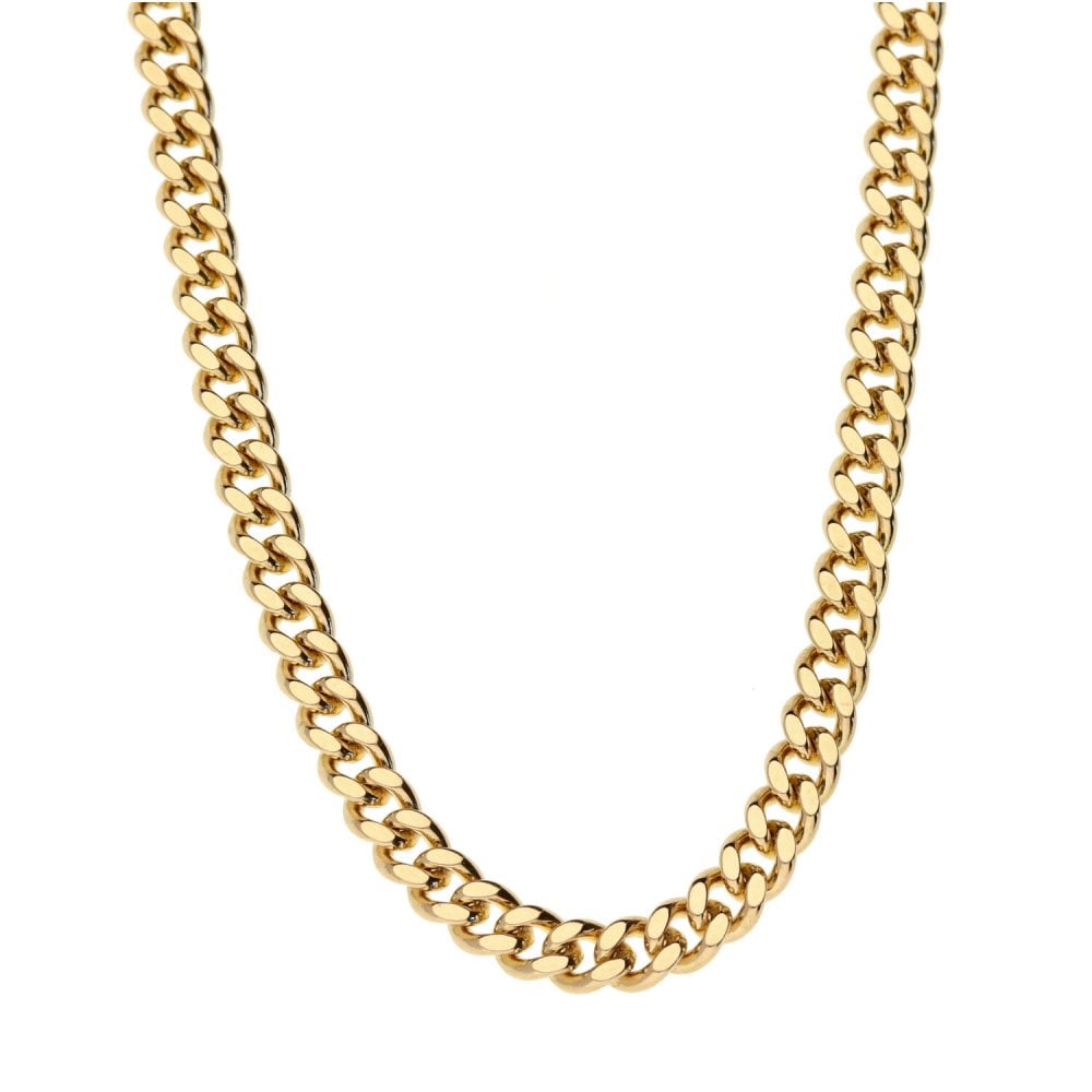 9ct Yellow Gold Curb Chain 21"