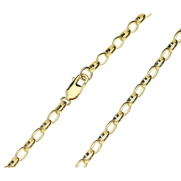9ct Yellow Gold Gents Oval Belcher Chain 28"