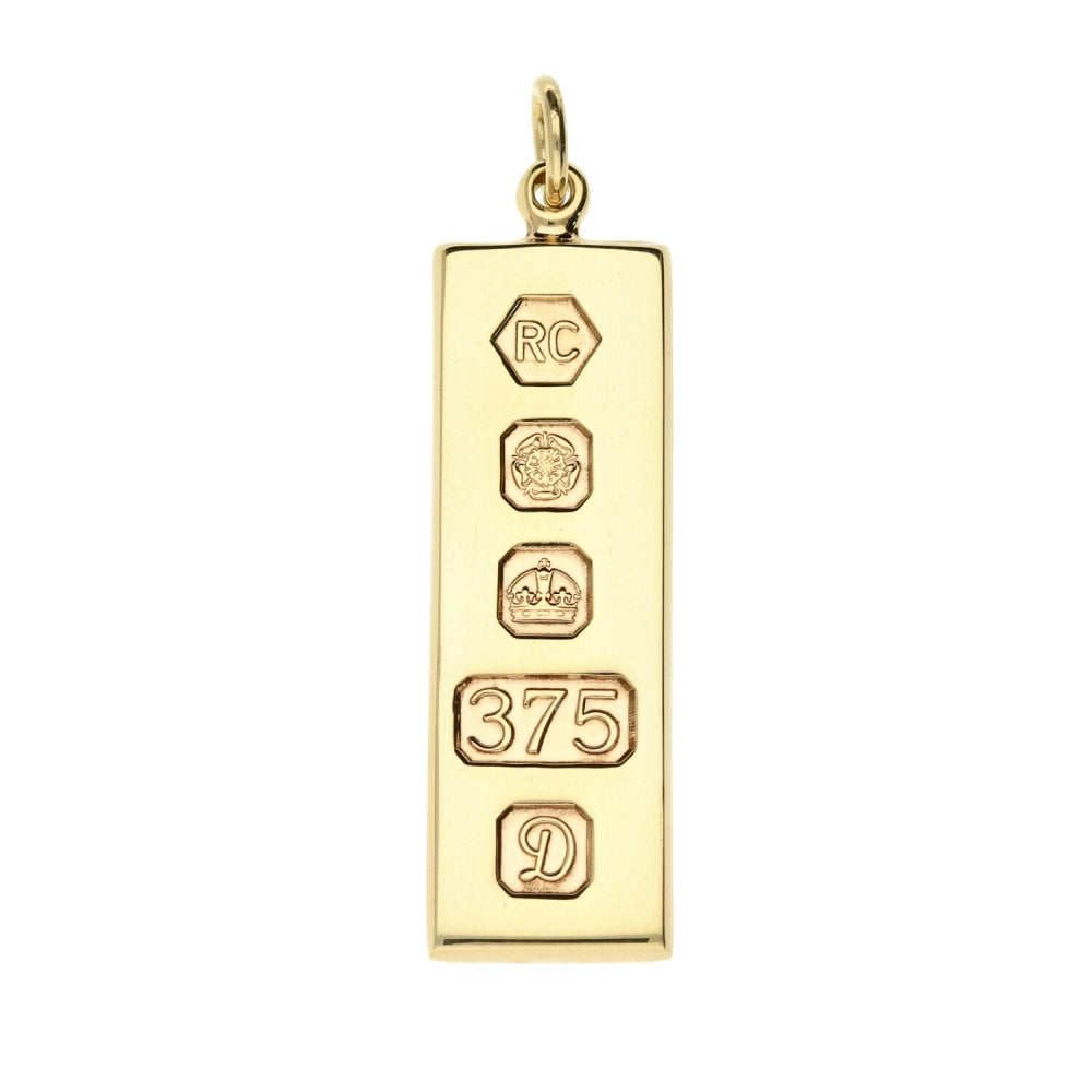 9ct Yellow Gold Gents Ingot Pendant - 14.7g