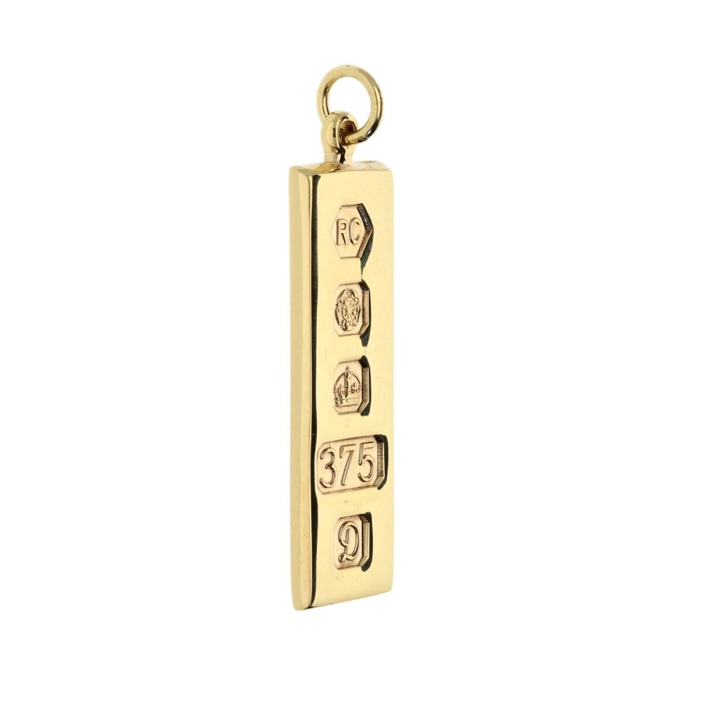 9ct Yellow Gold Gents Ingot Pendant - 14.7g
