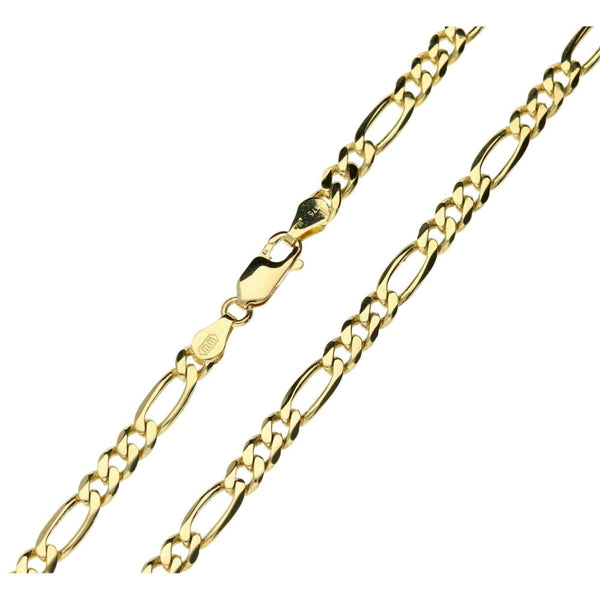 9ct Yellow Gold Ladies Figaro Chain - 20" - 16.2g