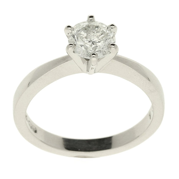 Platinum Brilliant Cut Diamond Ring - Size N1/2