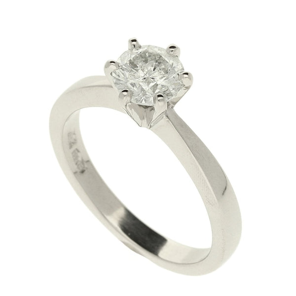 Platinum Brilliant Cut Diamond Ring - Size N1/2