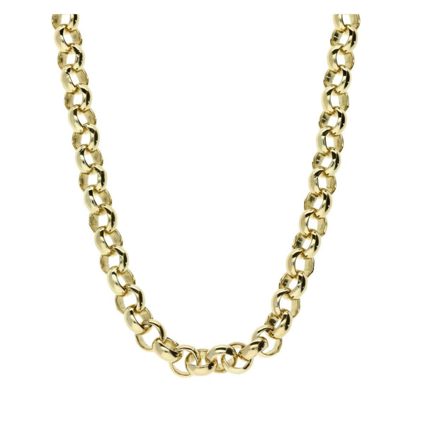 9ct Yellow Gold Gents Belcher Chain - 22"