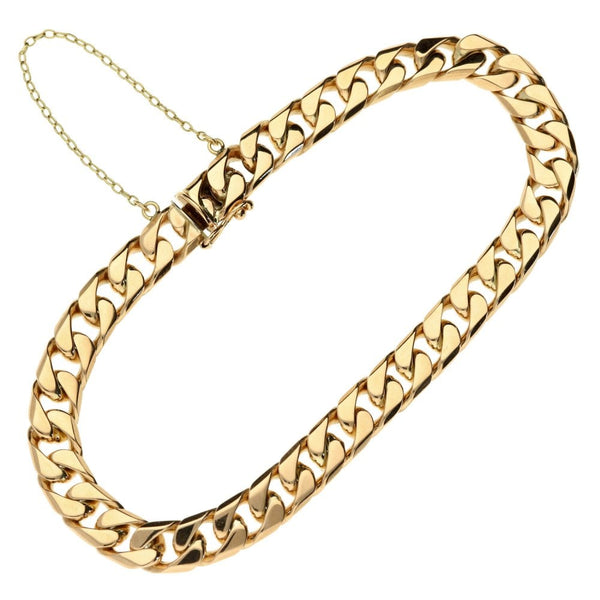 9ct Rose Gold Curb Bracelet - 8" - 32.0g