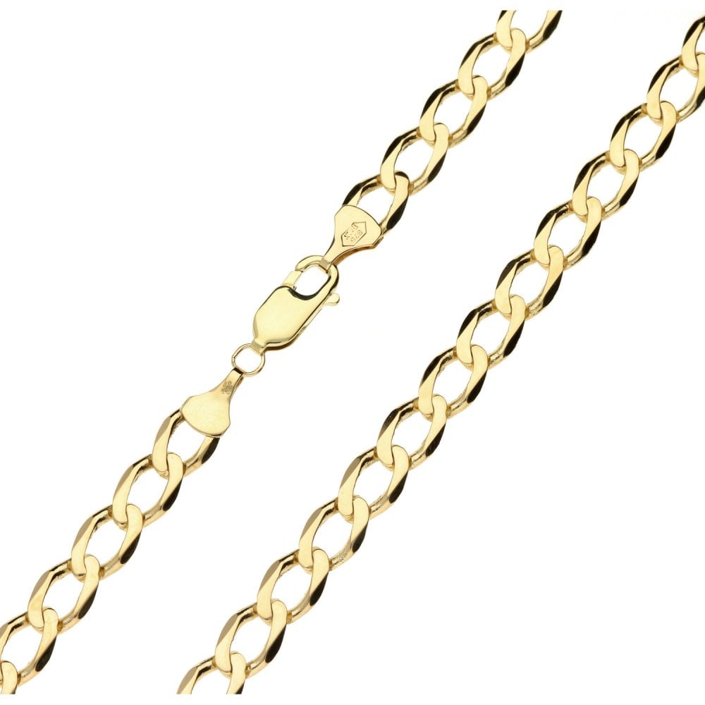 9ct Flat Curb Yellow Gold Chain