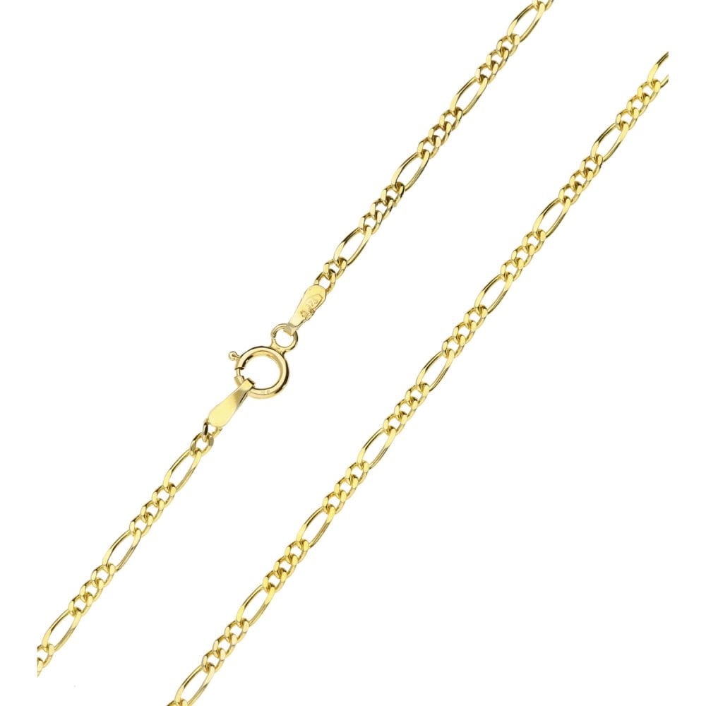 9ct Yellow Gold Fine Figaro Chain