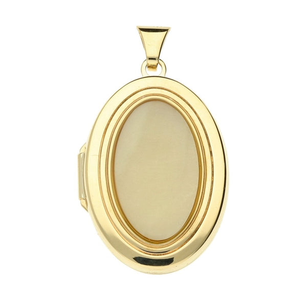 9ct Oval Mother of Pearl Inlay Locket