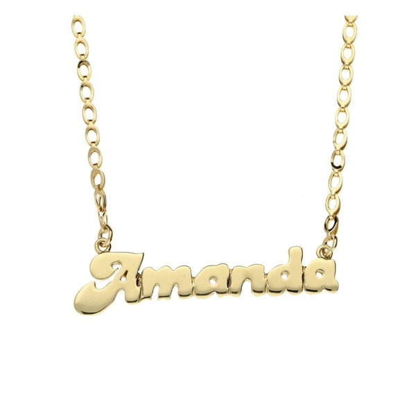 9ct Yellow Gold Necklace & "Amanda" Named Pendant