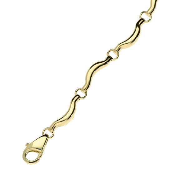 9ct Yellow Gold Wave Bracelet