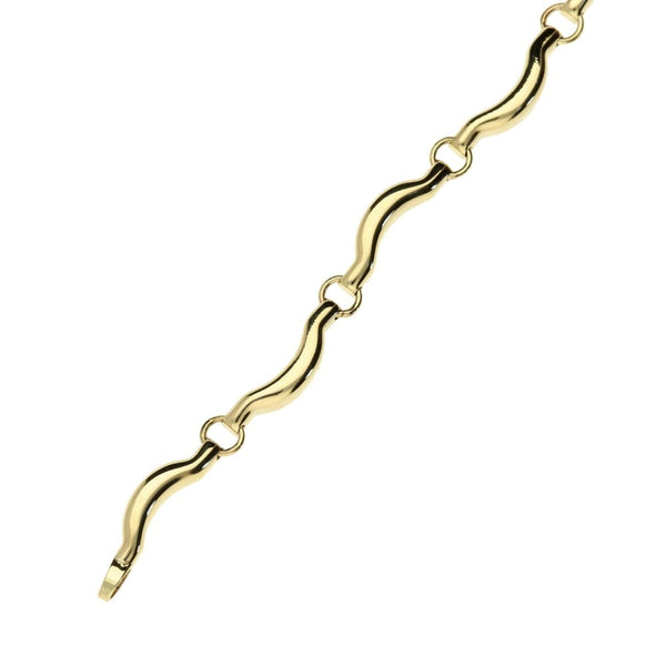 9ct Yellow Gold Wave Bracelet