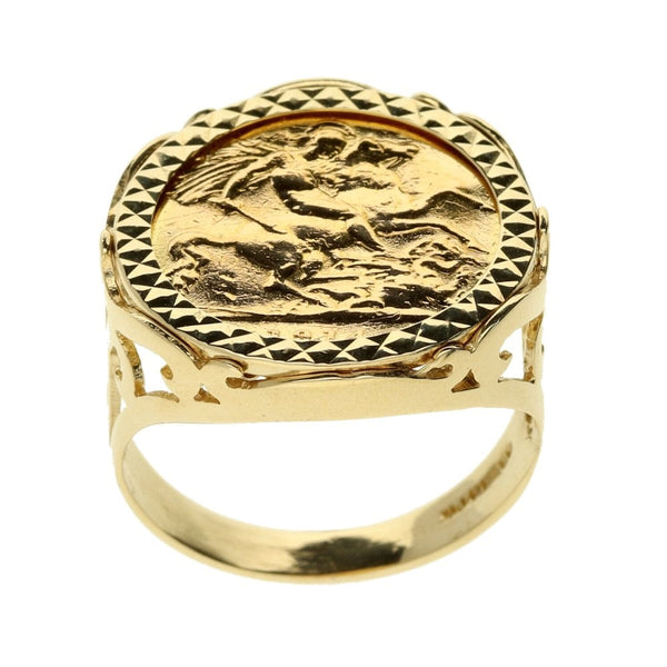 Gold 1914 Half Sovereign Ring - Size U