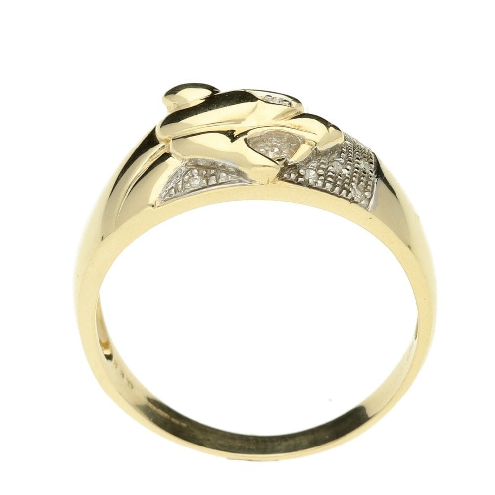 9ct Yellow Gold Gents Leopard Head Ring