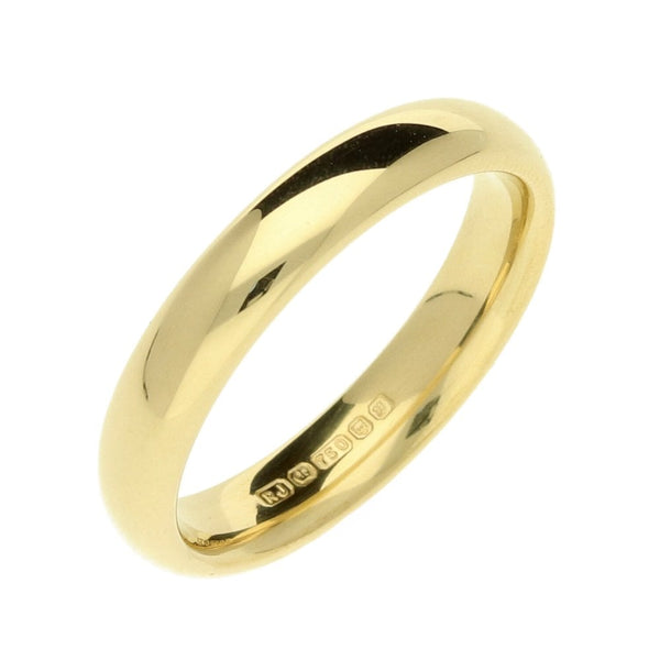 Court 18ct Yellow Gold Gents Wedding Ring