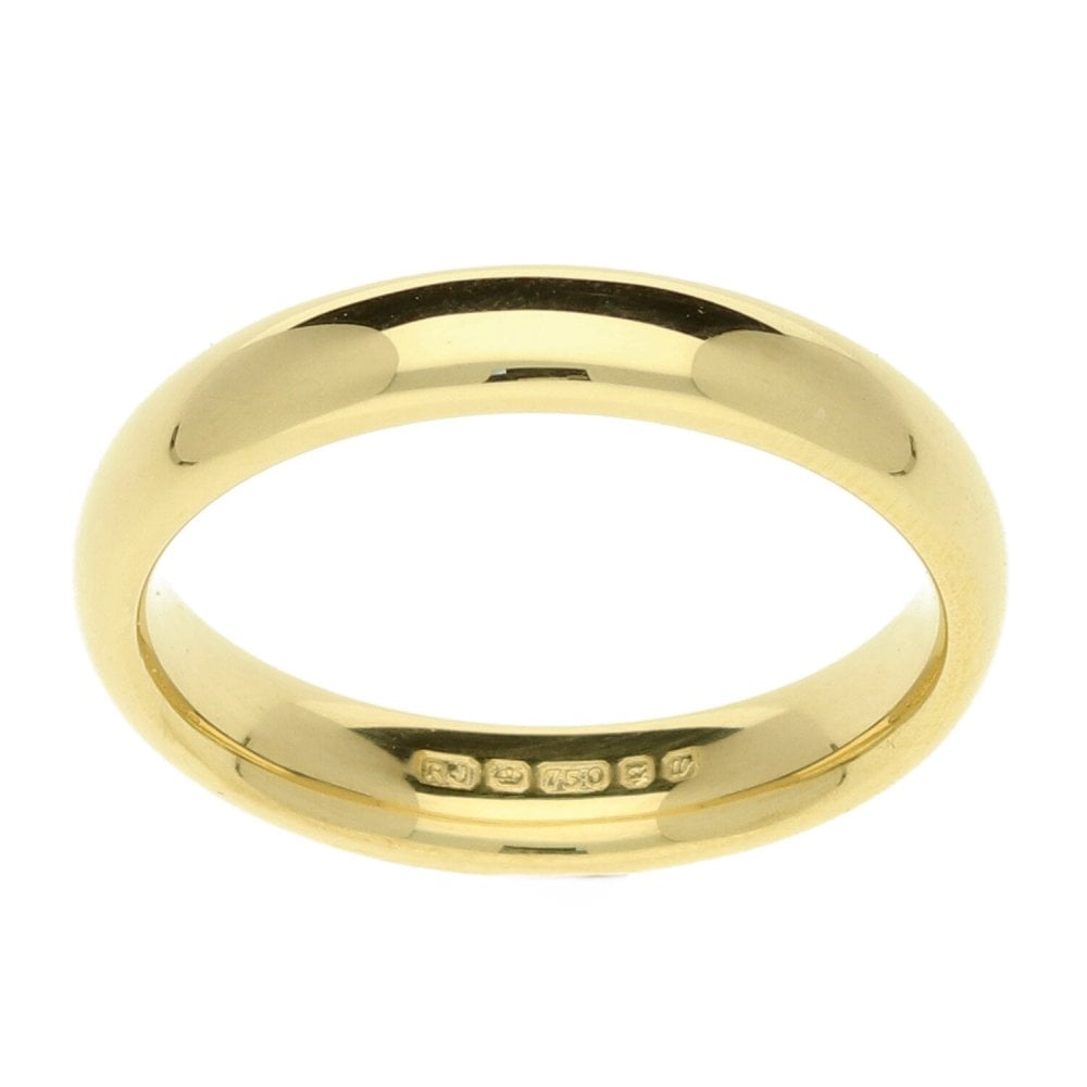 Court 18ct Yellow Gold Gents Wedding Ring