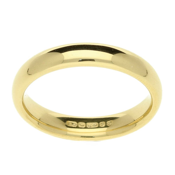 Court 18ct Yellow Gold Gents Wedding Ring