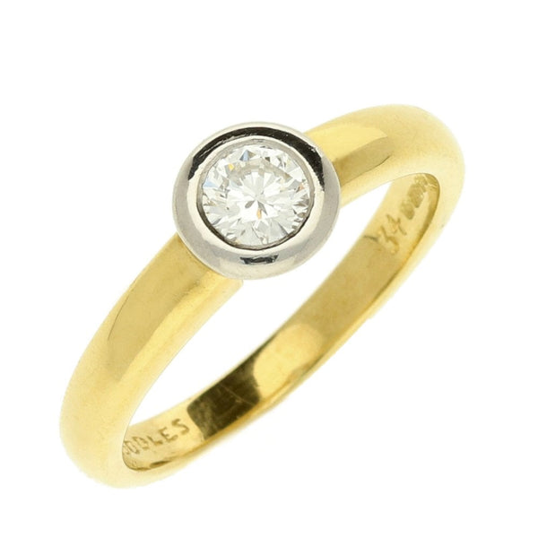 18ct Yellow Gold Engagement Diamond Ring - Size N
