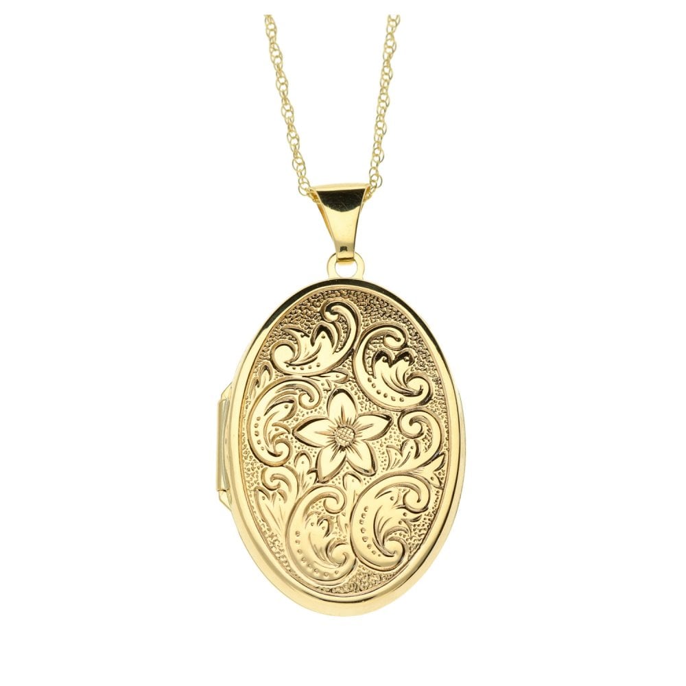 9ct Yellow Gold Oval Locket