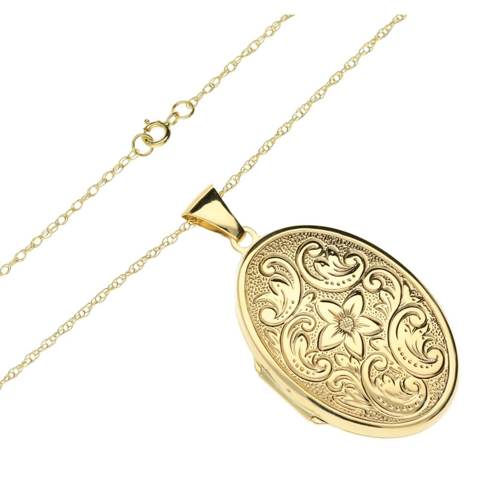 9ct Yellow Gold Oval Locket