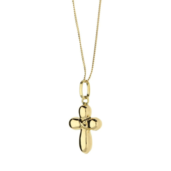9ct Yellow Gold Chain & Cross