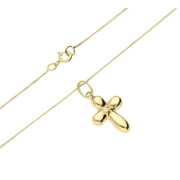 9ct Yellow Gold Chain & Cross