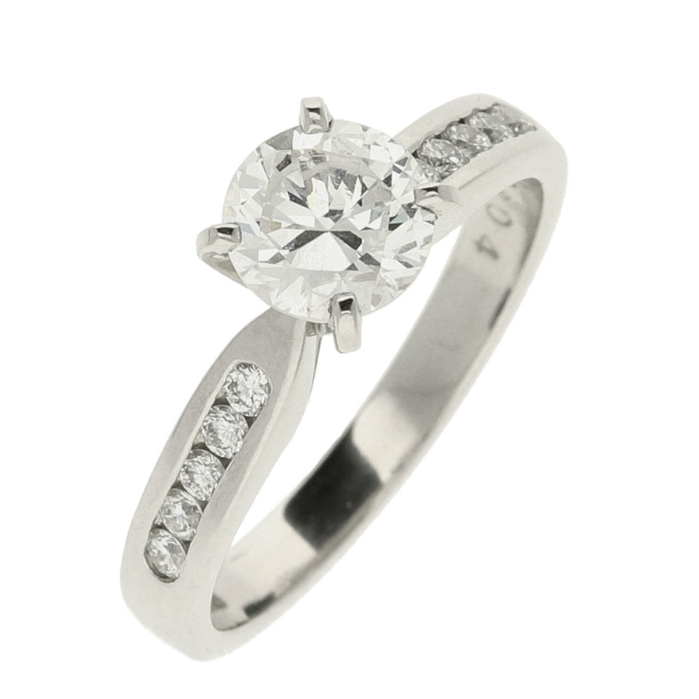 Platinum Diamond Engagement Ring - 1.24ct - Size M½