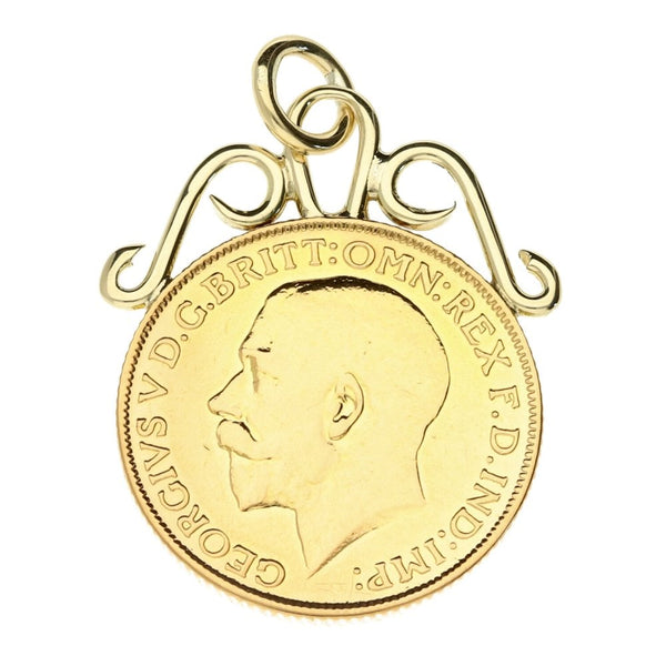 1912 Plain Full Sovereign King George V Pendant - 8.7g