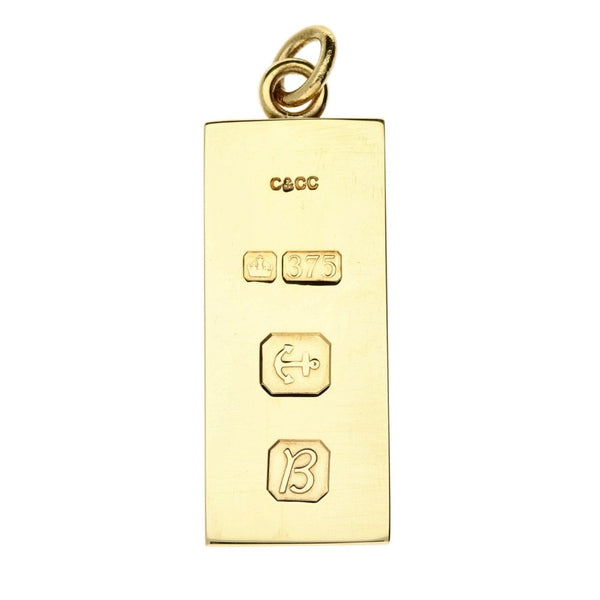 9ct Yellow Gold Gents Ingot Pendant - 29.9g