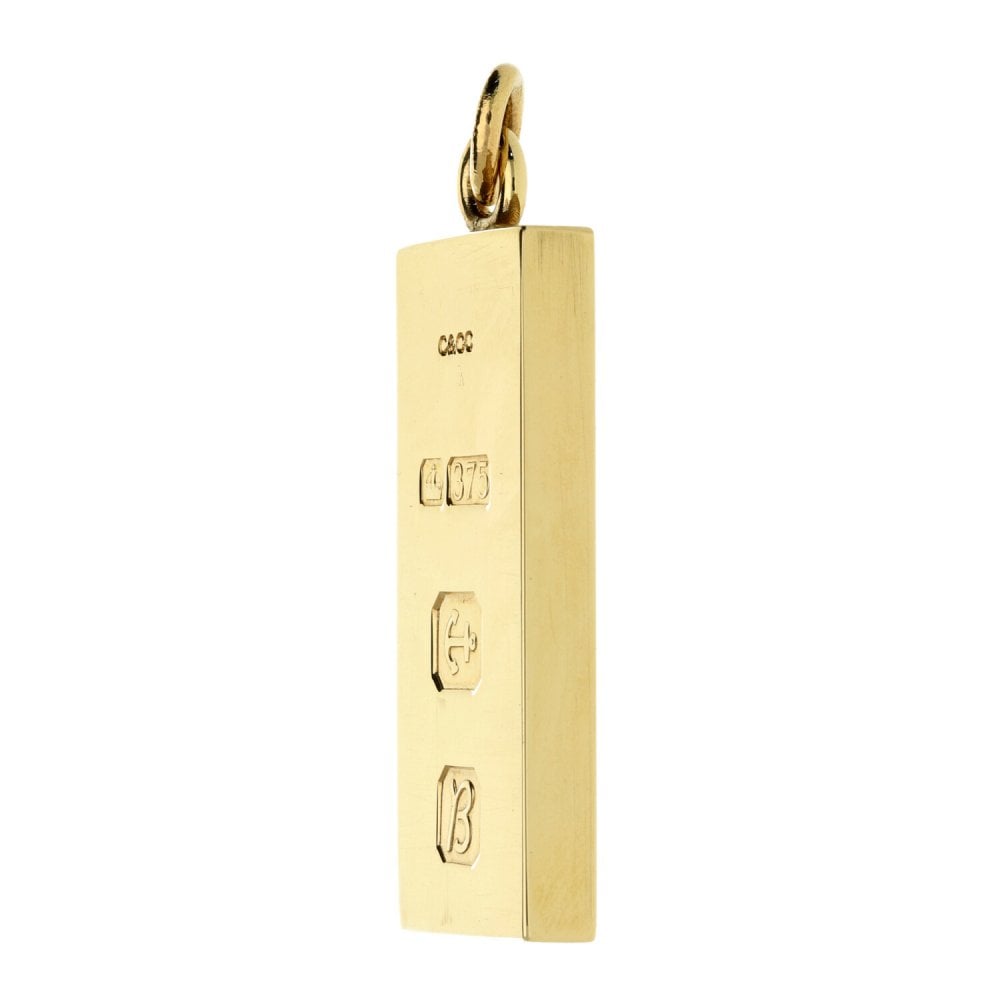 9ct Yellow Gold Gents Ingot Pendant - 29.9g