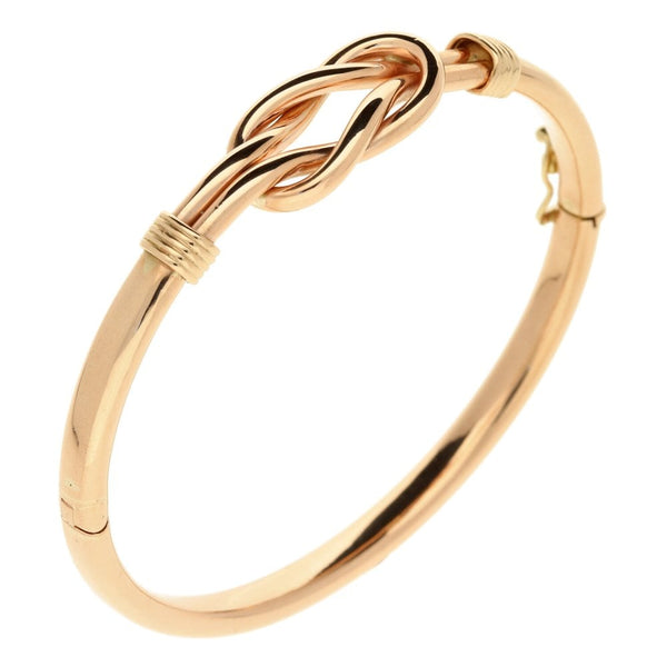 9ct Rose Gold Ladies Hollow Knot Bangle