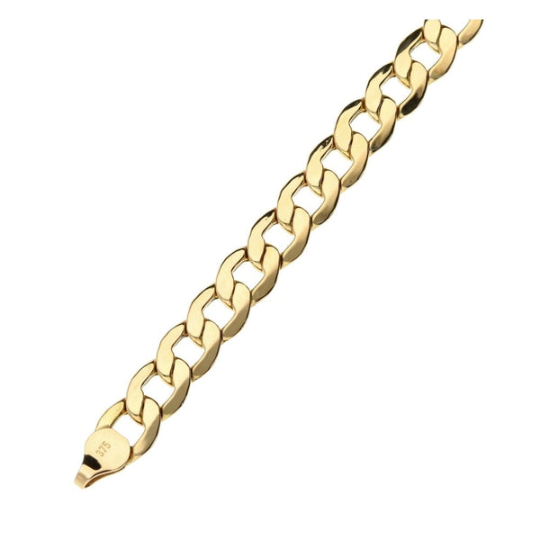 9ct Yellow Gold Gents Curb Bracelet  8.5"