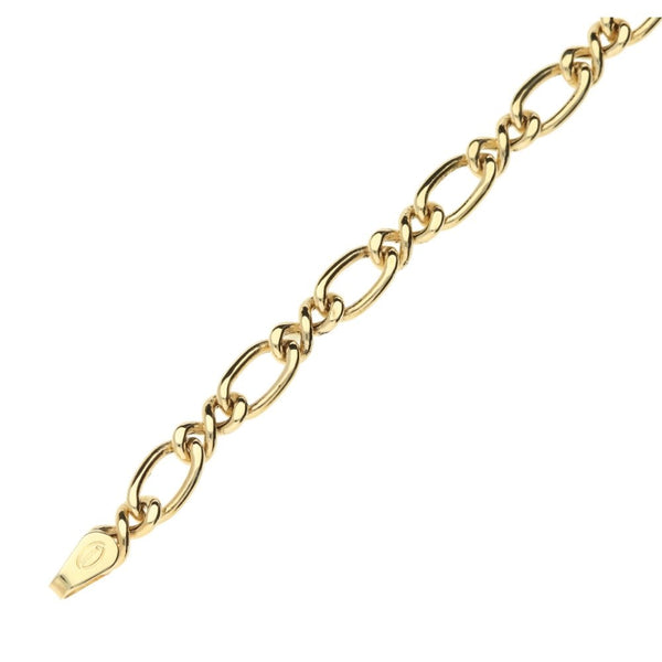 9ct Yellow Gold Ladies Fancy Figaro Bracelet -8"