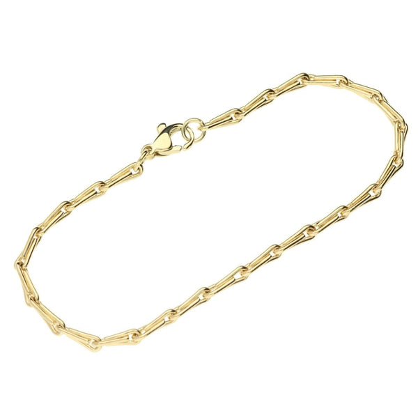9ct Yellow Gold Ladies Barley Bracelet -7.5"