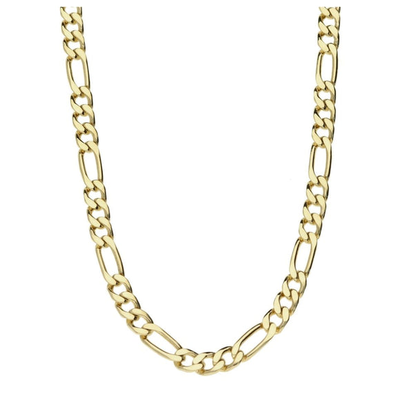 9ct Yellow Gold Gents Figaro Chain -24"