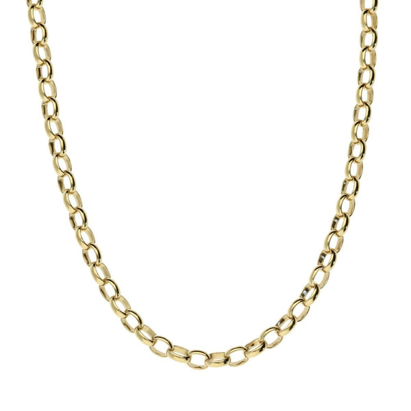 9ct Yellow Gold Ladies Belcher Chain-18"