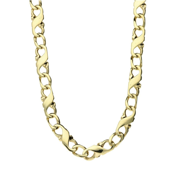 9ct Yellow Gold Gents Figure 8 Fancy Chain -22"