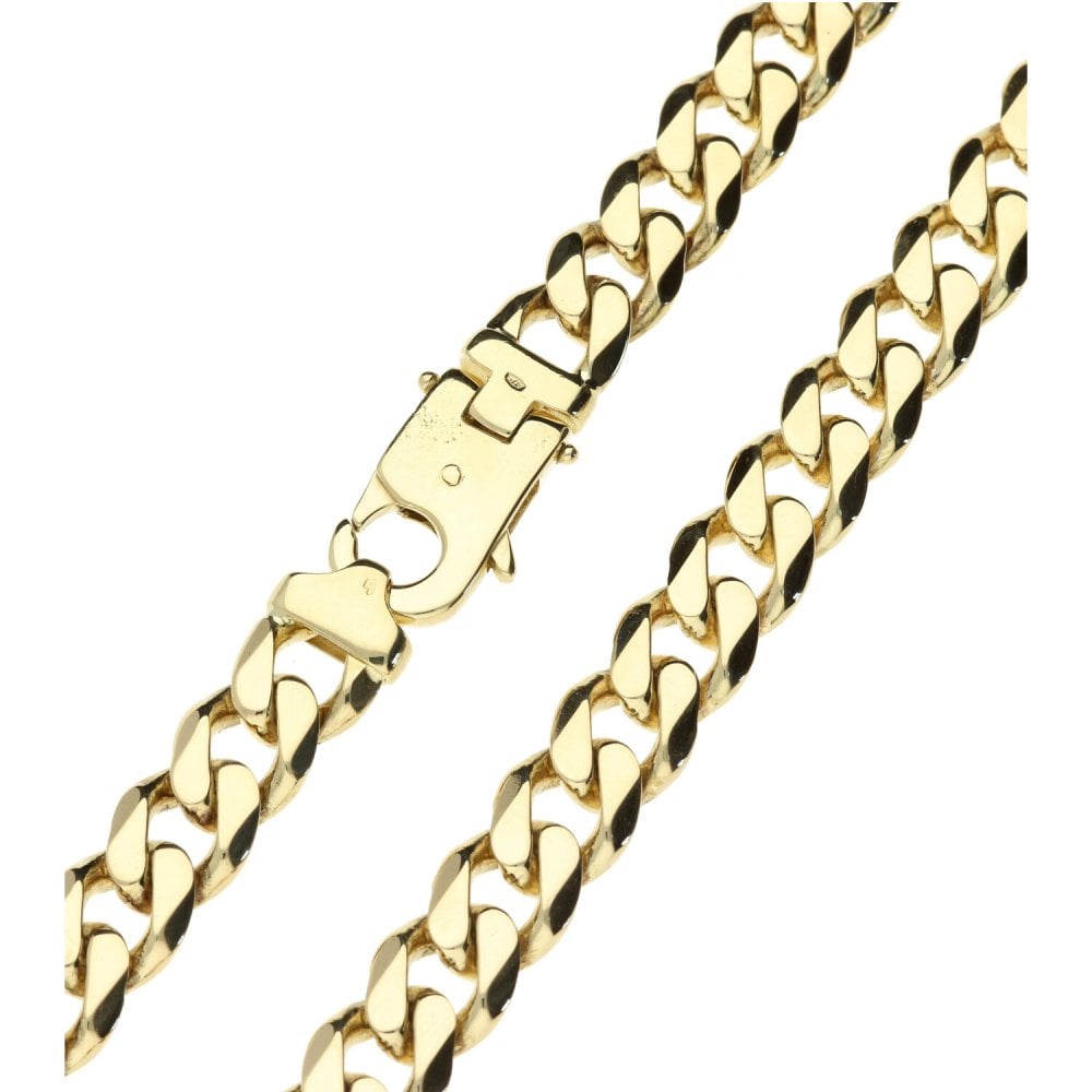 9ct Yellow Gold Gents Heavy Curb Chain - 20"