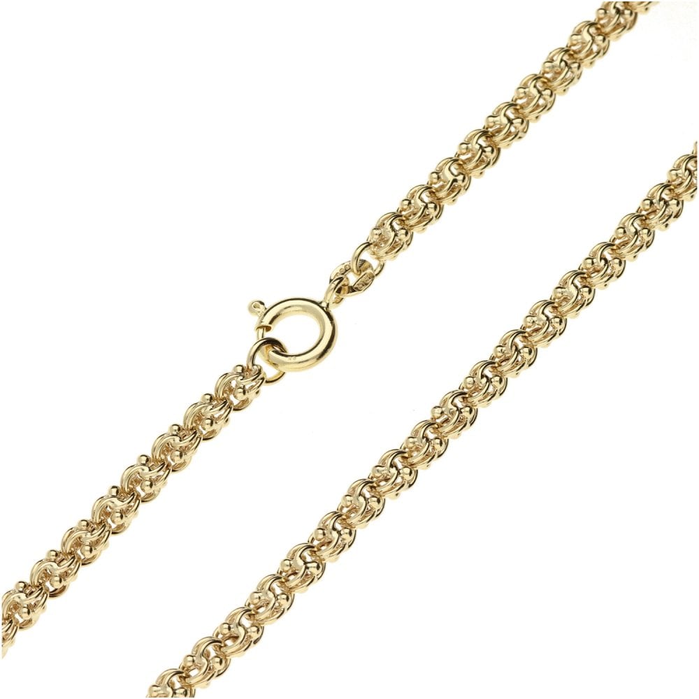 9ct Yellow Gold Ladies Fancy Link Chain - 24" - 29.7g