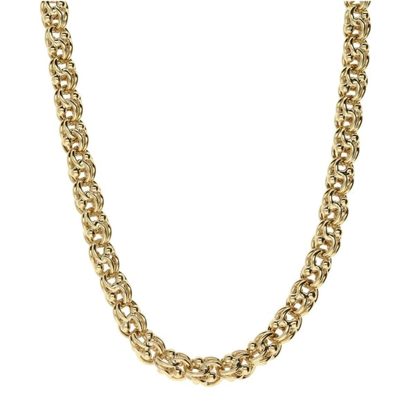 9ct Yellow Gold Ladies Fancy Link Chain - 24" - 29.7g