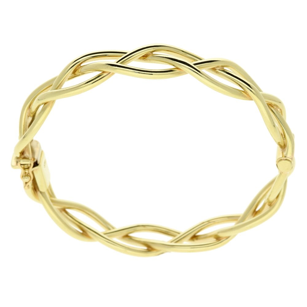 9ct Yellow Gold Intertwined Bangle